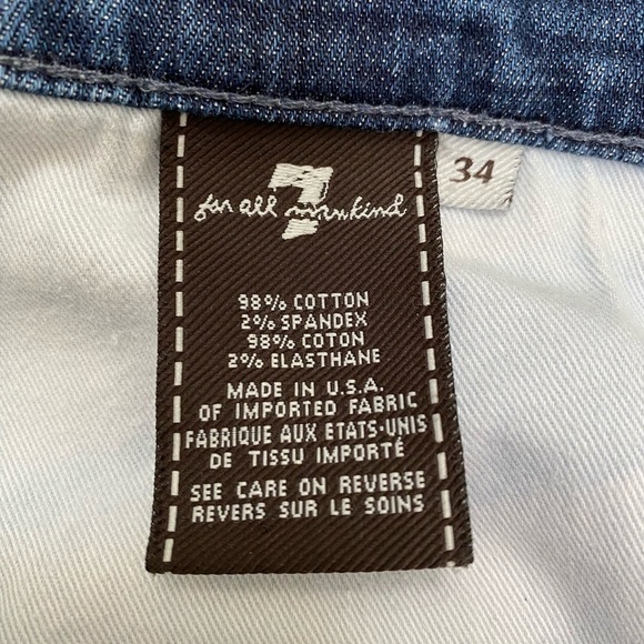7 For All Mankind Standard Button Fly Jeans Size 34 - Picture 10 of 11